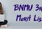 BNMU 3rd Merit List
