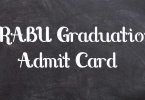 BRABU Graduation Admit Card