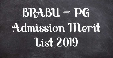 BRABU – PG Admission Merit List 2019
