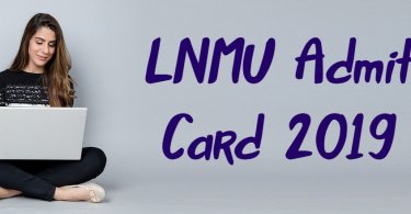 LNMU Admit Card 2019