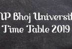 MP Bhoj University Time Table 2019
