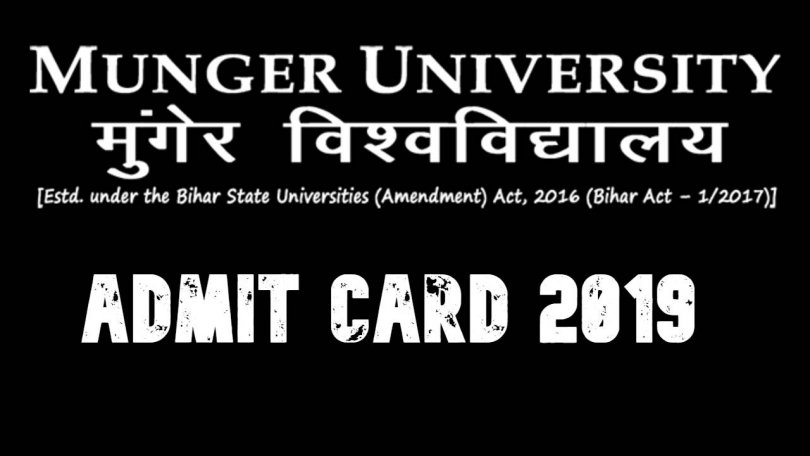 Munger University Admit Card 2019
