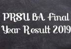PRSU BA Final Year Result 2019