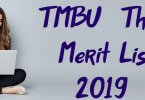 TMBU UG Admission Third Merit List 2019