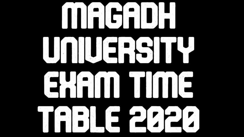 Magadh University Exam Time Table 2020