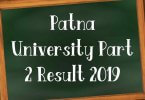 Patna University Part 2 Result 2019