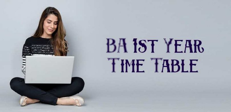 BA 1st Year Time Table
