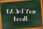 BA 3rd Year Result