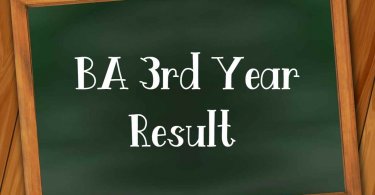 BA 3rd Year Result