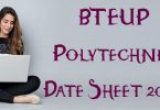 BTEUP Polytechnic Date Sheet 2020