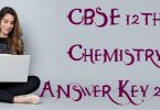 CBSE 12th Chemistry Answer Key 2020