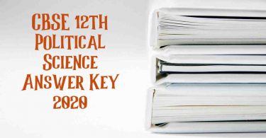 CBSE 12th Political Science Answer Key 2020