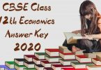 CBSE Class 12th Economics Answer Key 2020