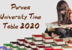 Purnea University Time Table 2020
