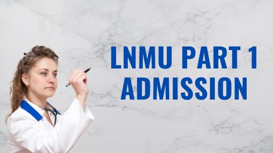 LNMU Part 1 Admission
