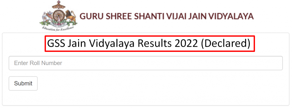 GSS Jain Vidyalaya Result