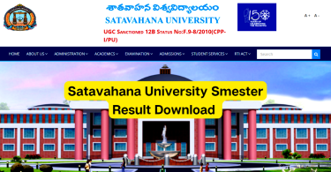 Satavahana University Result Download