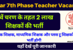 Bihar 7th Phase Teacher Vacancy