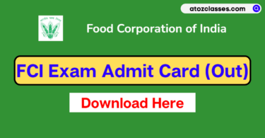 fci exam admit card