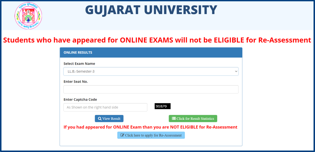 gujarat university llb result