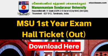 MSU hall ticket