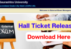 saurashtra university external hall ticket