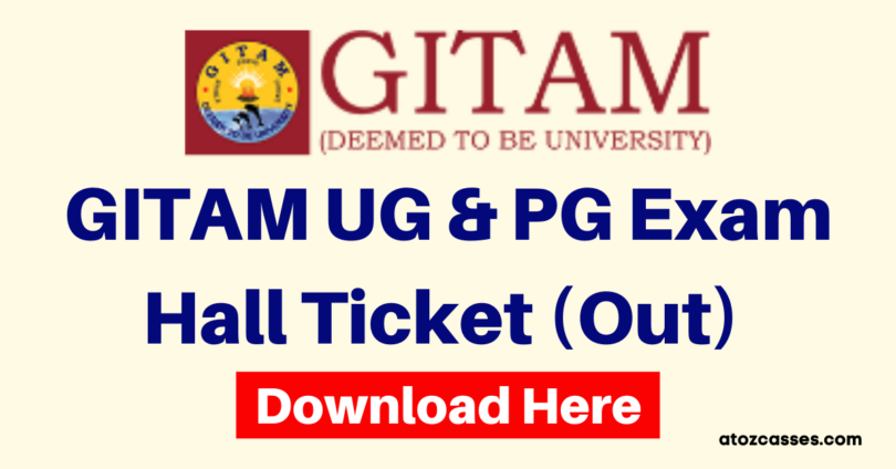 GITAM Online Hall Ticket
