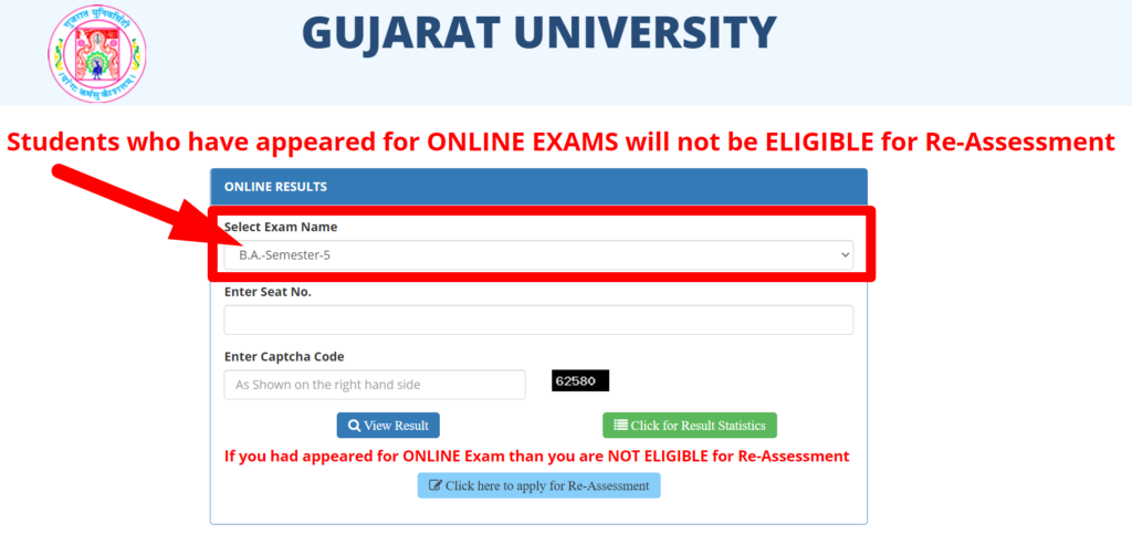 Gujarat University BA Result