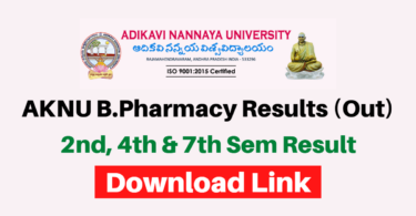 AKNU B.Pharmacy Result