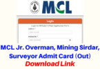 MCL Admit Card
