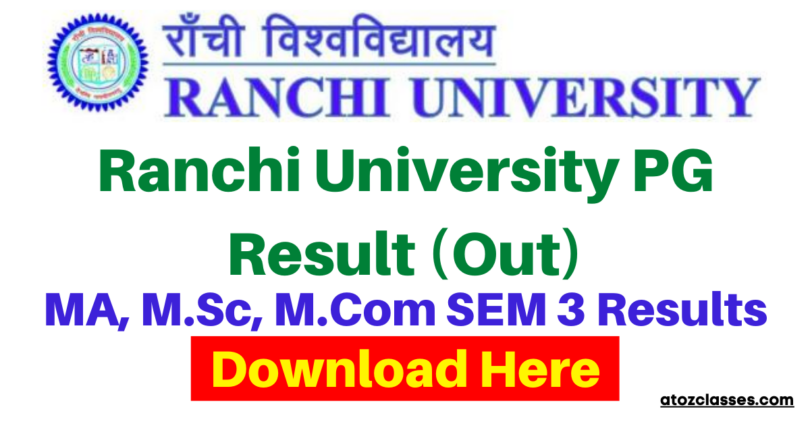 Ranchi University PG Result
