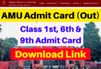AMU Admit Card