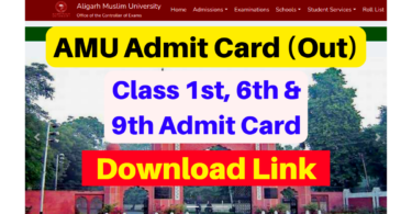 AMU Admit Card