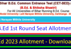 Bihar B.Ed First Allotment