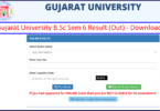 Gujarat University B.Sc Semester 6 Result