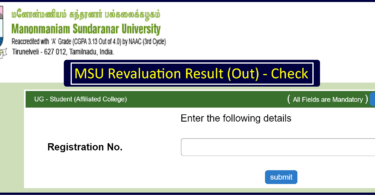MSU Revaluation Result