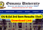 Osmania University B.Ed Results