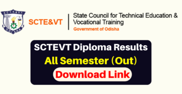 SCTEVT Odisha Diploma Result
