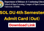 SOL DU 4th Semester Admit Card