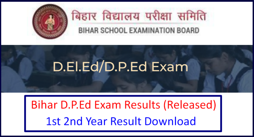 Bihar DPED 1st 2nd Year Result