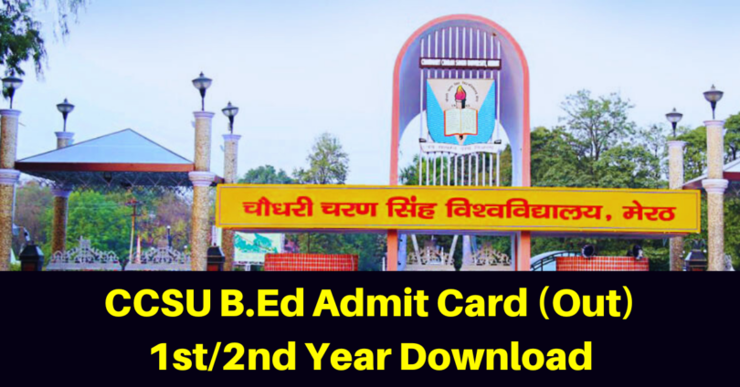 CCSU B.Ed Admit Card