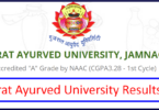 Gujarat Ayurved University Result