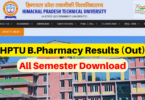 HPTU B.Pharmacy Results