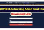 JKBOPEE BSc Nursing Admit Card