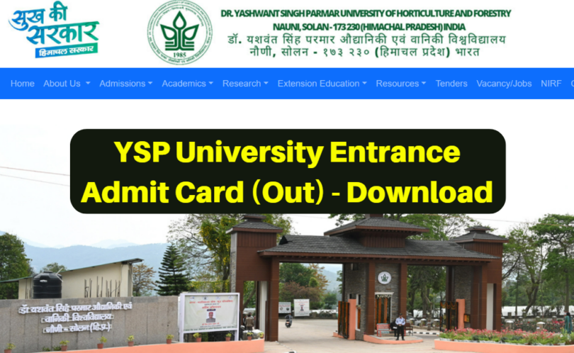 YSP University UGET 2023 Admit Card