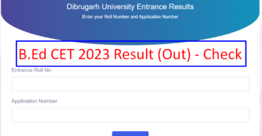 Dibrugarh University B.Ed Result