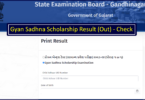 Gyan Sadhna Scholarship Result