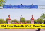 Rajasthan University BA Final Result