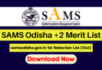 SAMS Odisha +2 Merit List