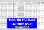 TMBU UG 2nd Merit List